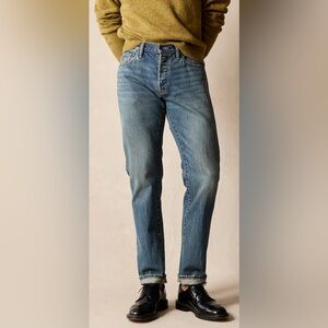 Todd Snyder Slim Fit Selvedge Jean vintage indigo blue 100% cotton button 36/32